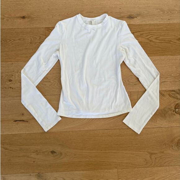 Skims - Crew Neck Long Sleeve Tee in Cream - Picture 1 of 3